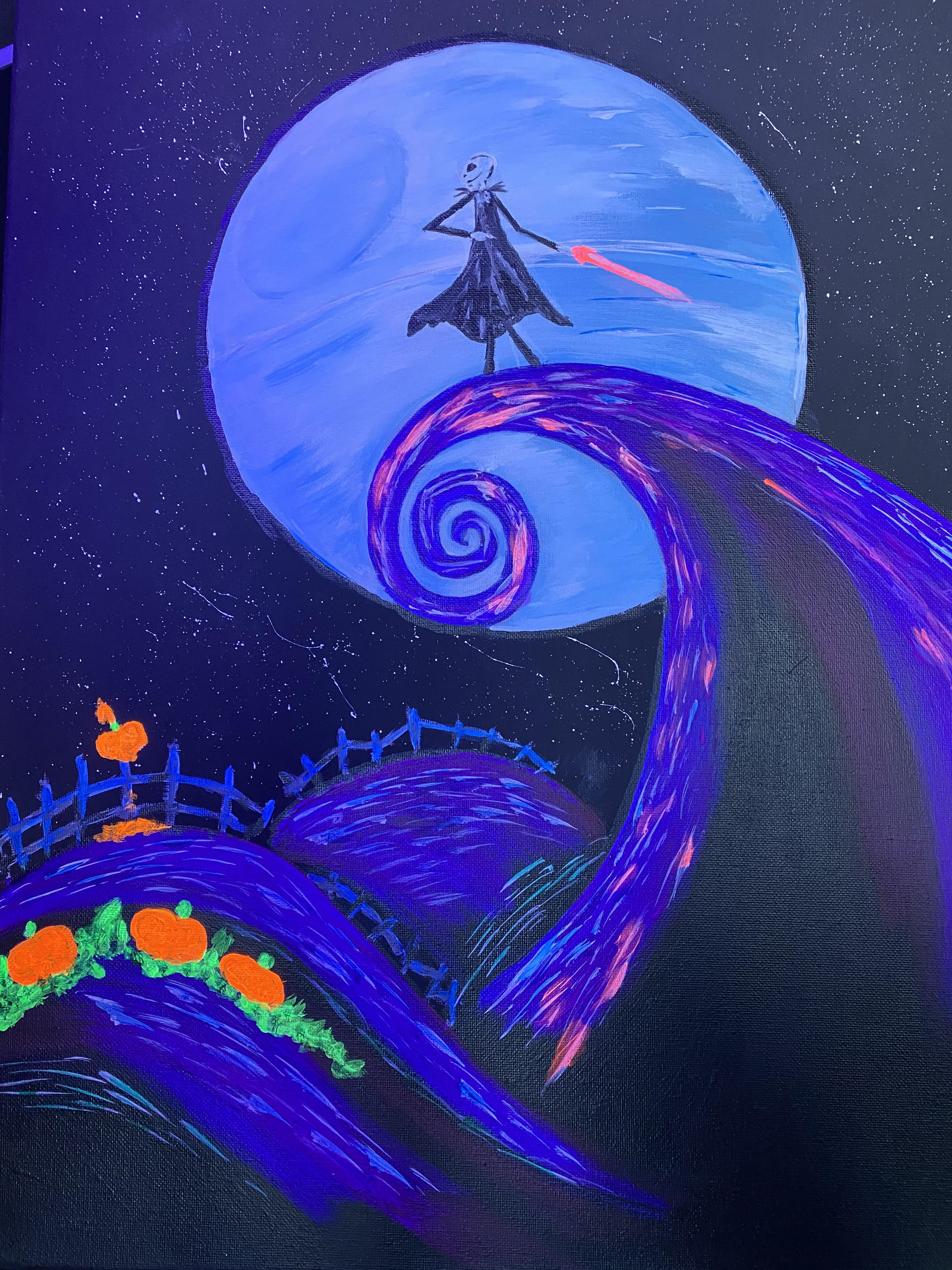 HB Artist Original! Nightmare Before The Dark (Side) Blacklight